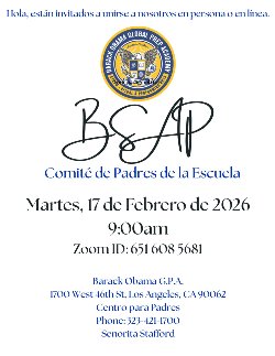 BSAP School-Based Parent Committee Meeting